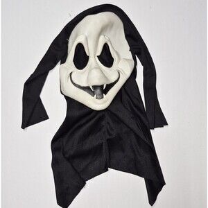 Vintage 90s Fun World Easter Unlimited Funny Friendly Ghost Face Mask #8510 EUC